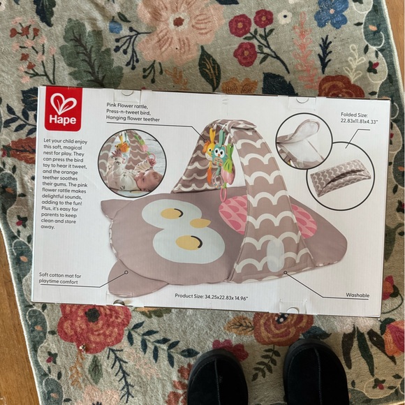 Hape Owl Play Mat On the Go Hanging Toys NEW - Picture 2 of 4